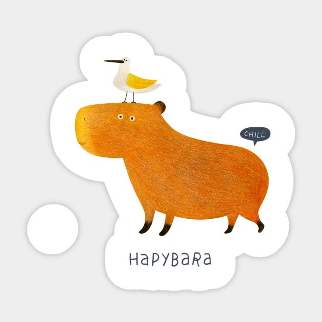 Hapybara Capybara Sticker by MrFox-NYC